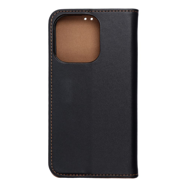 Kolečko pro iPhone 15 PRO Smart Pro Book, kůže, černé