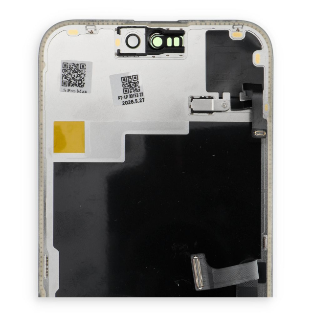 LCD displej FixCell pro iPhone 15 Pro Max SOFT OLED, 120 Hz, ohebný kabel se senzorem přiblížení (stav: použitý)