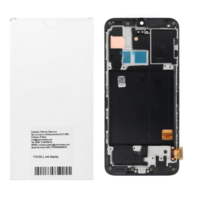 LCD displej FIXCELL pro SAMSUNG A40 AMOLED s černým rámečkem (výměna skla)