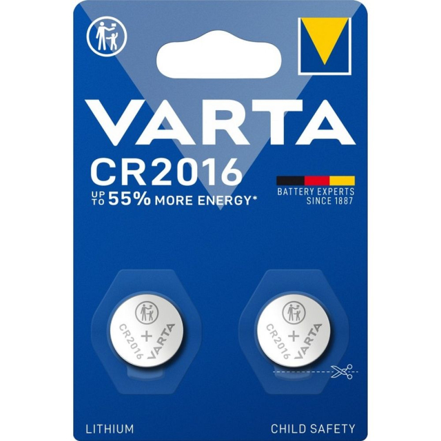 Lithiová baterie VARTA CR2016 3 V, 2 kusy