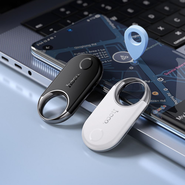 Lokátor kompatibilní se službou Google Find My Device – Hoco E98A, perlově bílý