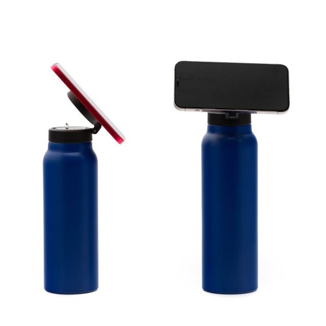 Magnetický držák kompatibilní s MagSafe s nádobou o objemu 750 ml, modrý