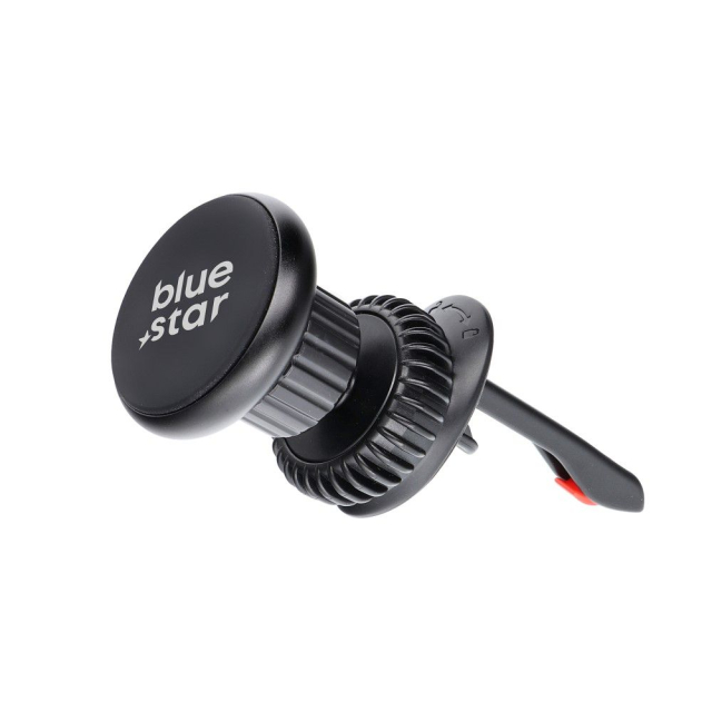 Magnetický držák na mobil do auta Blue Star Smart Lock, kulatý, na větrací mřížku, černý
