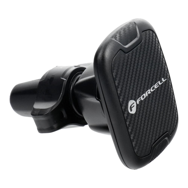 Magnetický držák na mobil do auta Forcell F-Grip Carbon H-CT325 na větrací mřížku, černý