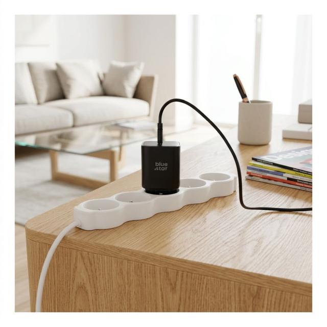 Nabíječka Blue Star USB-C AVS (iPhone 17/18 Pro/Pro Max) SFC2.0 3 A 60 W TFB-SFC-60W černá
