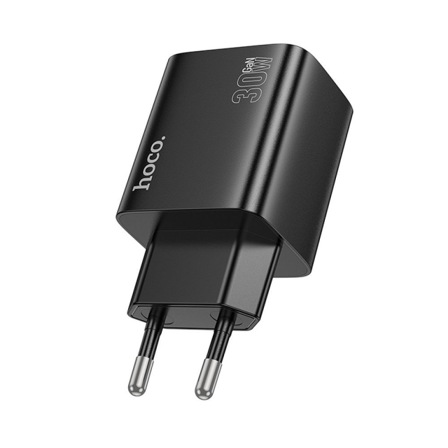 Nabíječka Hoco: 2 x USB-C + 2 x USB-A, QC3.0 PD 3 A 30 W, N56, černá