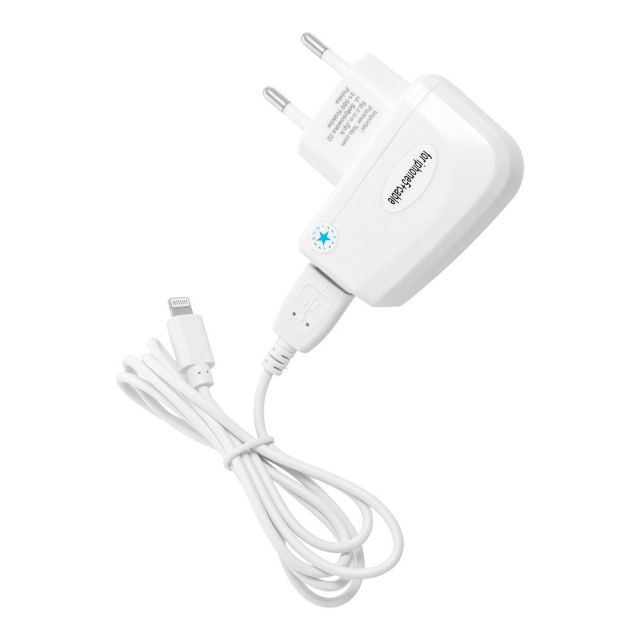 Nabíječka na telefon Blue Star Lite USB-A 1 A 5 W + kabel USB-A na Lightning TFK-TC-1095B, bílá