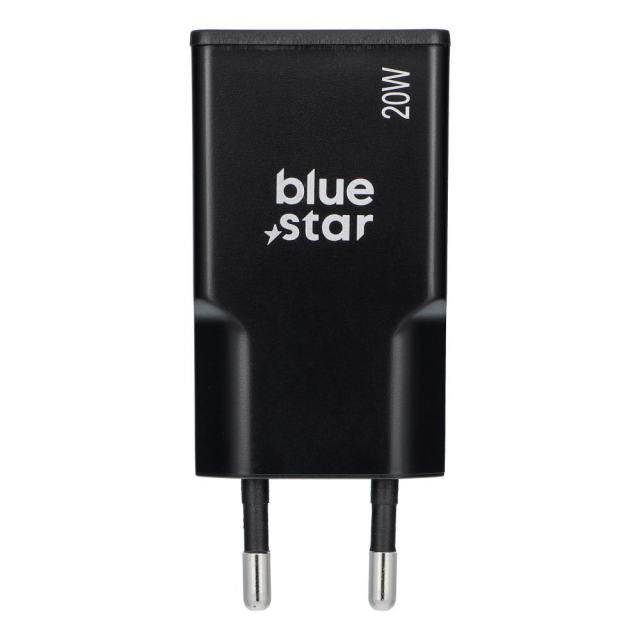 Nabíječka na telefon Blue Star Slim GaN USB-C QC4.0 PD 3A 20W TFK-SC-20WPD, černá