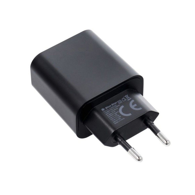 Nabíječka na telefon Blue Star USB-C QC3.0 PD 3A 20 W + kabel USB-C na USB-C TFB-TC-20WPD, černá