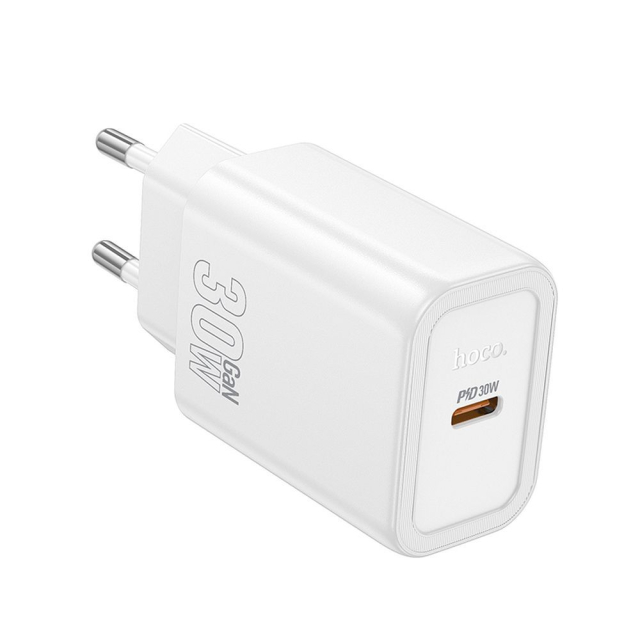 Nabíječka na telefon Hoco USB-C QC PD 30 W N62, bílá