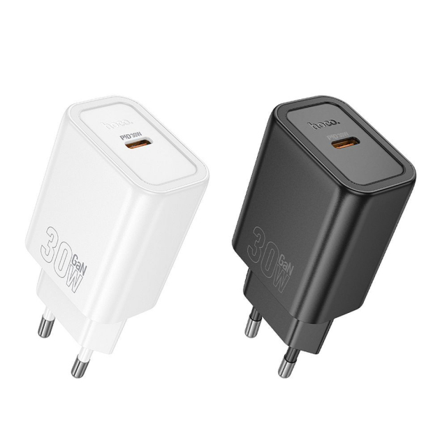 Nabíječka na telefon Hoco USB-C QC PD 30 W N62, černá
