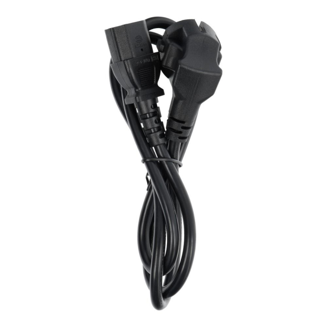 Napájecí kabel pro počítač PC / tiskárnu / monitor, 230 V, 16 A, 1 m, černý