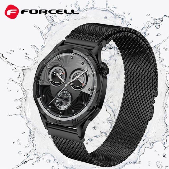 Náramek k hodinkám Samsung Galaxy Watch Forcell F-Design FS10, magnetický, ocelový, 22 mm, zlatý