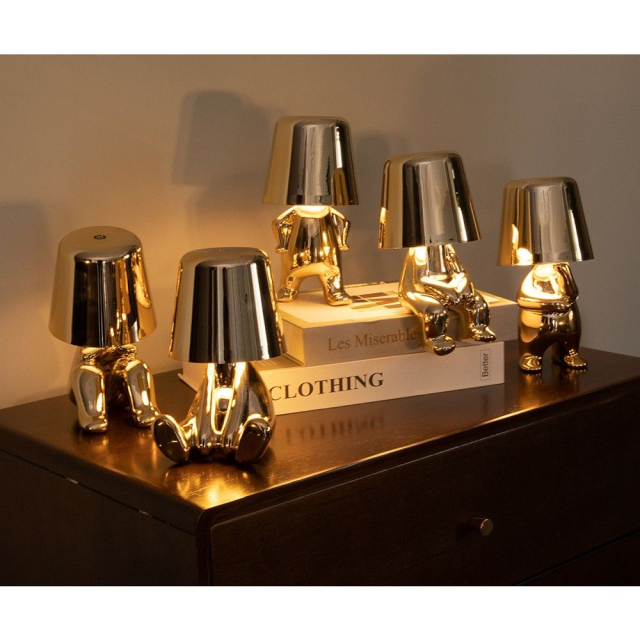 Noční stolní lampa GOLD MAN ve stylu Art Deco (verze 1) MLTL