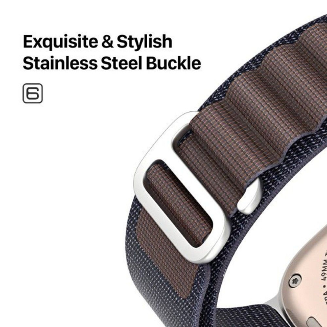 Nylonový řemínek DUX DUCIS GS pro Apple Watch 42 / 44 / 45 / 49 mm, barva indigo