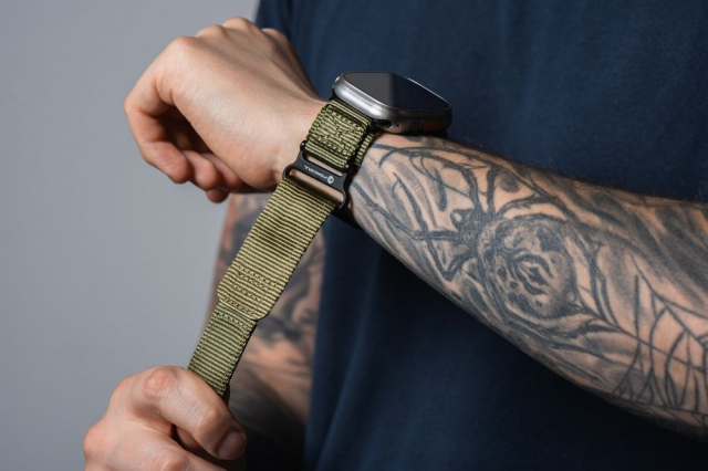 Nylonový řemínek s suchým zipem pro Apple Watch Forcell F-Design FA05, 38 / 40 / 41 mm, zelený