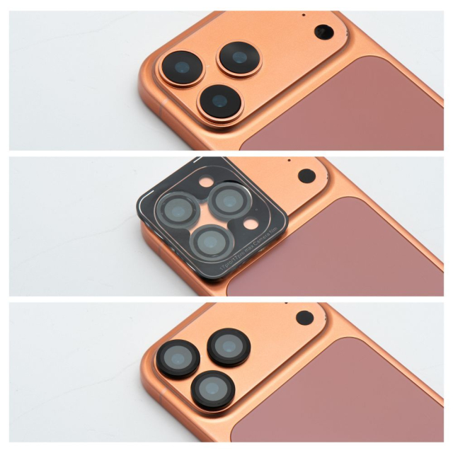 Ochranná fólie z tvrzeného skla na objektiv fotoaparátu pro iPhone 16 / 16 PLUS Blue Star – snadná instalace, černá