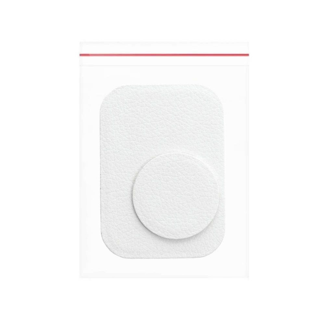 Odznak pro magnetický držák do auta, kůže, bílý