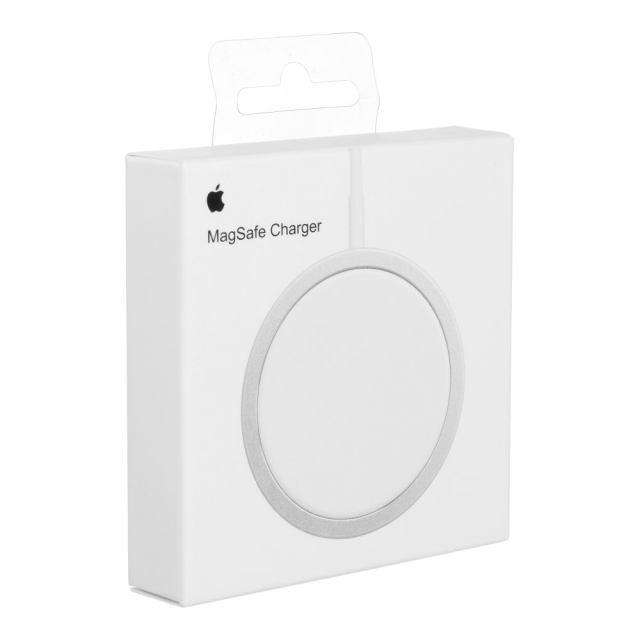 Originální bezdrátová nabíječka Apple 15 W, kompatibilní s Qi 2.2 a MagSafe, MHXH3ZM/A A2140, bílá