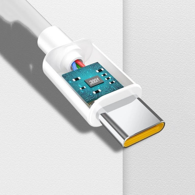 Originální kabel OPPO USB A na Type-C 3A DL136, 6,5 A, 65 W – volně balené kusy