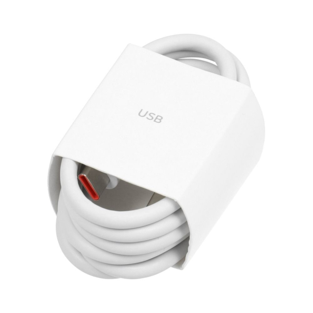 Originální kabel XIAOMI USB A na Type C, 6 A, 1 m, bílý, volně balený