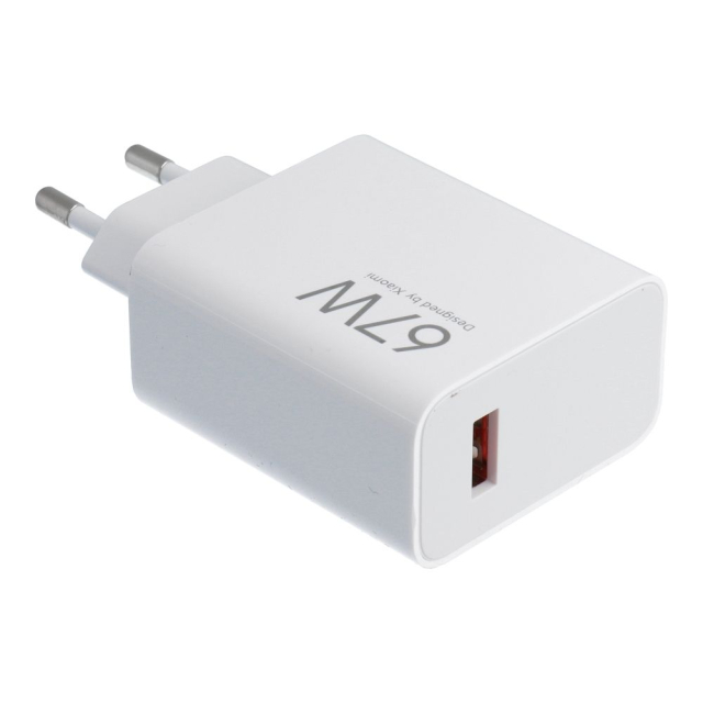 Originální nabíječka XIAOMI USB-A QC3.0 3 A 67 W MDY-15-ET, bílá, volně balená