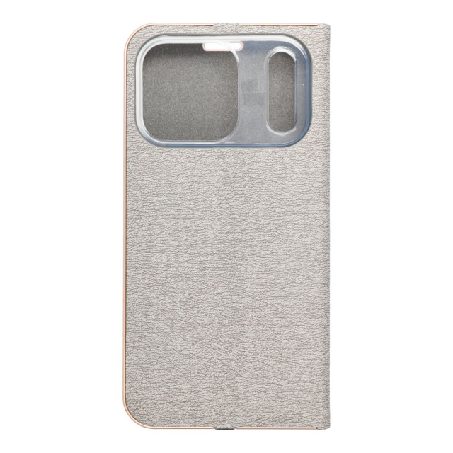 Otočné pouzdro pro iPhone 17 PRO / 18 PRO Luna Book, zlaté a stříbrné