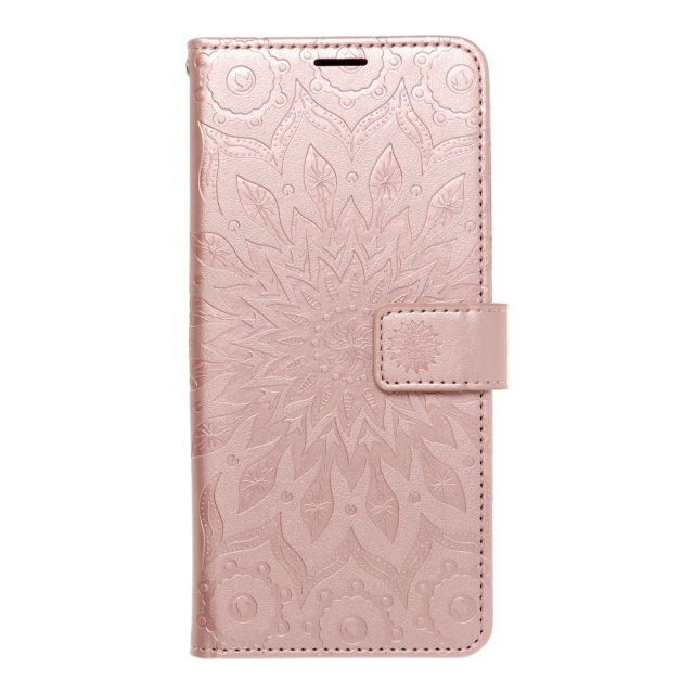 Otočné pouzdro pro iPhone 17 PRO / 18 PRO Mezzo Book, mandala, růžové zlato