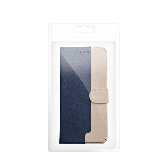 Otočné pouzdro pro Samsung A37 Split Book v tmavě modré a krémové barvě