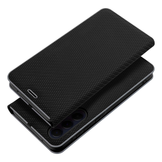 Otočné pouzdro pro Samsung A41 Luna Book, černá barva Carbon