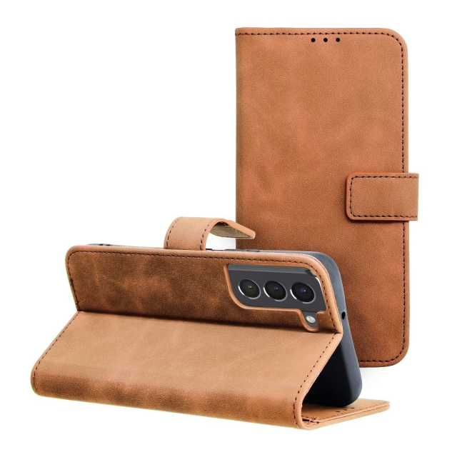 Otočné pouzdro pro Samsung A53 5G Tender Book, hnědé