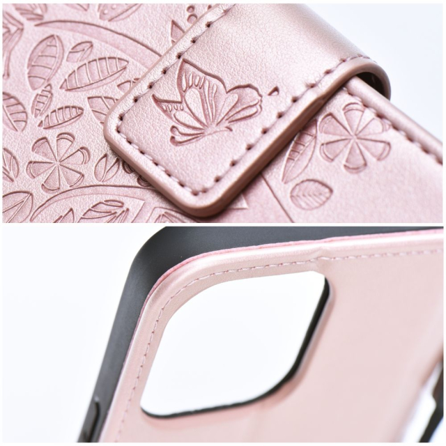 Otočné pouzdro pro Samsung A54 5G Mezzo Book v barvě „tree rose gold“