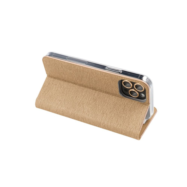 Otočné pouzdro pro Samsung A57 5G Luna Book Gold, zlaté