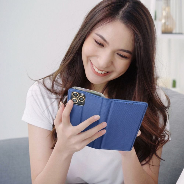 Otočné pouzdro pro Samsung S22 PLUS Smart Case Book, tmavě modré