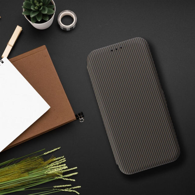 Otočné pouzdro pro Samsung S25 PLUS Folio Side Magnet, hnědé