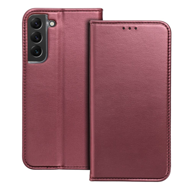 Otočné pouzdro pro Samsung S26 Smart Magneto v barvě burgundy