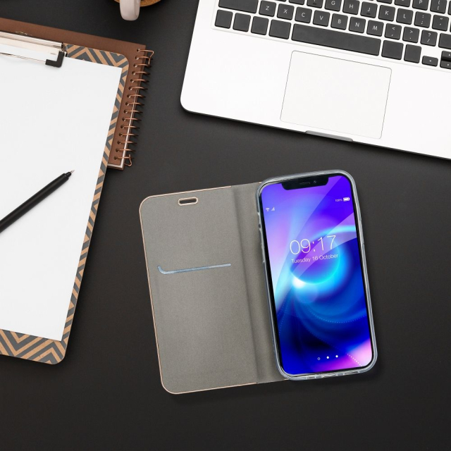 Otočné pouzdro pro Samsung S26 ULTRA Luna Book, zlaté a stříbrné