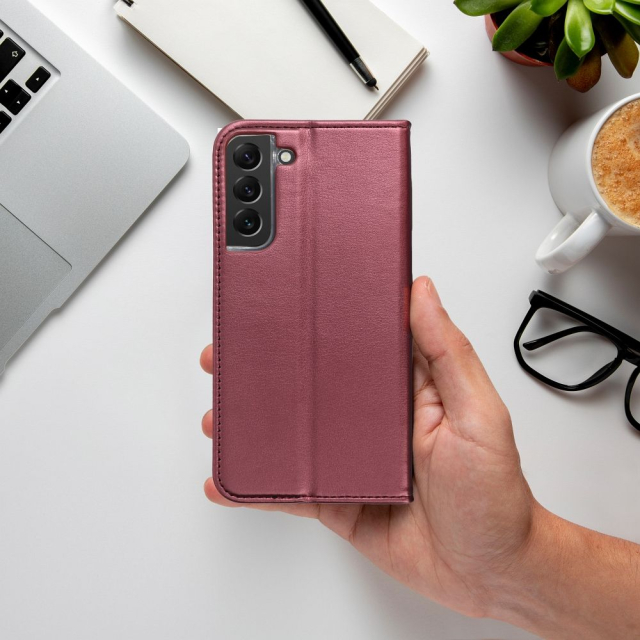 Otočné pouzdro pro Samsung S26 ULTRA Smart Magneto v barvě burgundy