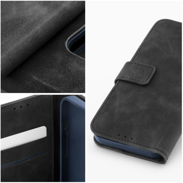Otočné pouzdro pro Xiaomi Redmi 14C Tender Book, černé