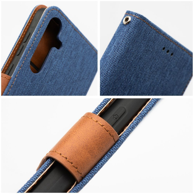 Otočné pouzdro pro Xiaomi Redmi NOTE 14 PRO 4G Jeans Book, modré