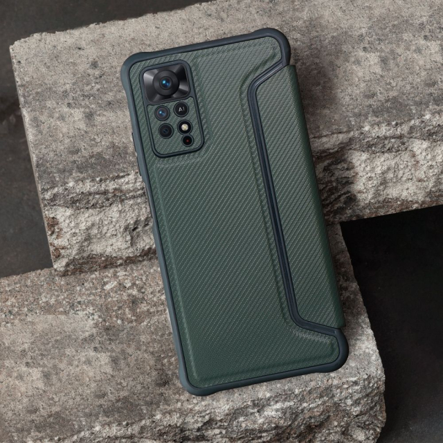 Otočné pouzdro pro Xiaomi Redmi NOTE 14 PRO 4G Razor Book, tmavě zelené