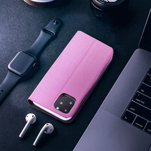 Otočné pouzdro pro Xiaomi Redmi NOTE 14 PRO 4G Sensitive Book, růžové