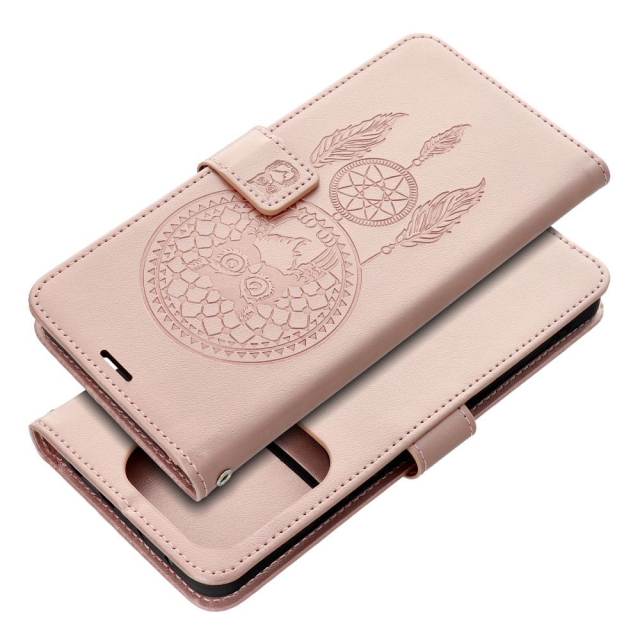 Otočné pouzdro pro Xiaomi Redmi NOTE 14 PRO 5G / 14 PRO PLUS 5G Mezzo Book „dreamcatcher“ v barvě růžového zlata