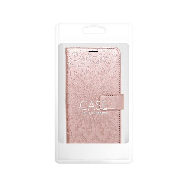 Otočné pouzdro pro Xiaomi Redmi NOTE 14 PRO 5G / 14 PRO PLUS 5G Mezzo Book, mandala, růžové zlato