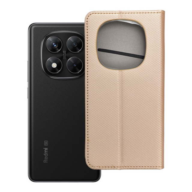 Otočné pouzdro pro Xiaomi Redmi NOTE 14 PRO 5G / 14 PRO PLUS 5G Smart Case Book, zlaté