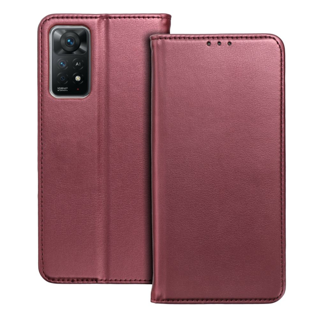 Otočné pouzdro pro Xiaomi Redmi NOTE 15 5G Smart Magneto, vínová barva
