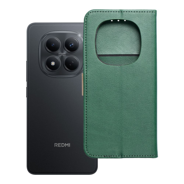 Otočné pouzdro pro Xiaomi Redmi NOTE 15 5G Split Book, zelené a zlaté