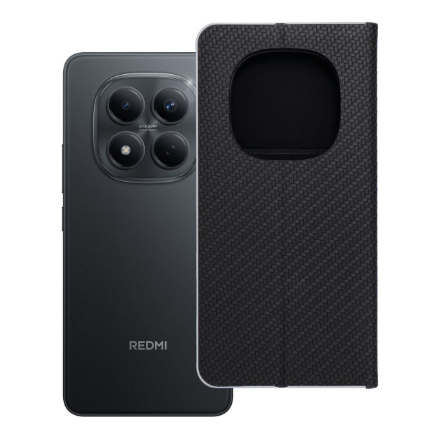 Otočné pouzdro pro Xiaomi Redmi NOTE 15 PRO 5G Luna Book, černá barva Carbon