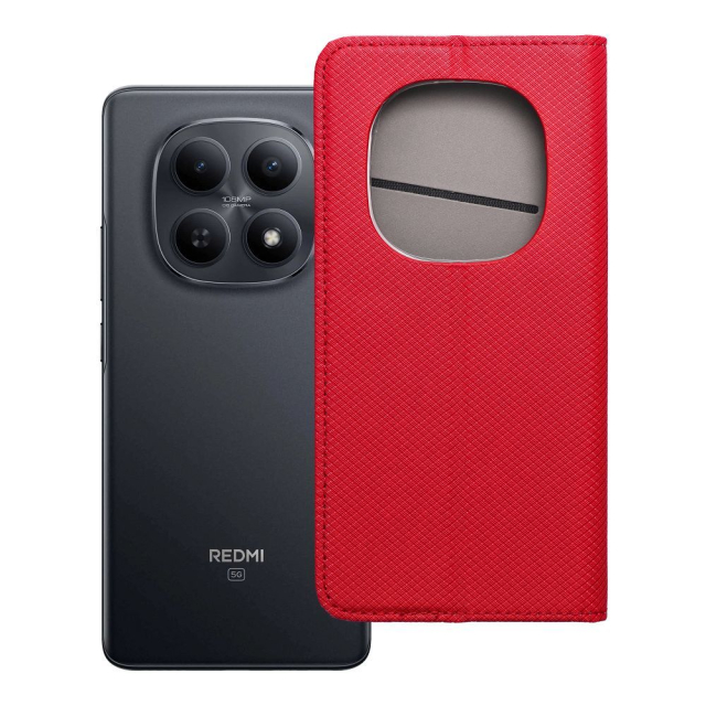 Otočné pouzdro pro Xiaomi Redmi NOTE 15 PRO PLUS 5G Smart Case Book, červené