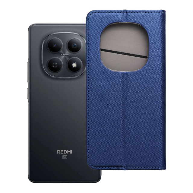 Otočné pouzdro pro Xiaomi Redmi NOTE 15 PRO PLUS 5G Smart Case Book, tmavě modré